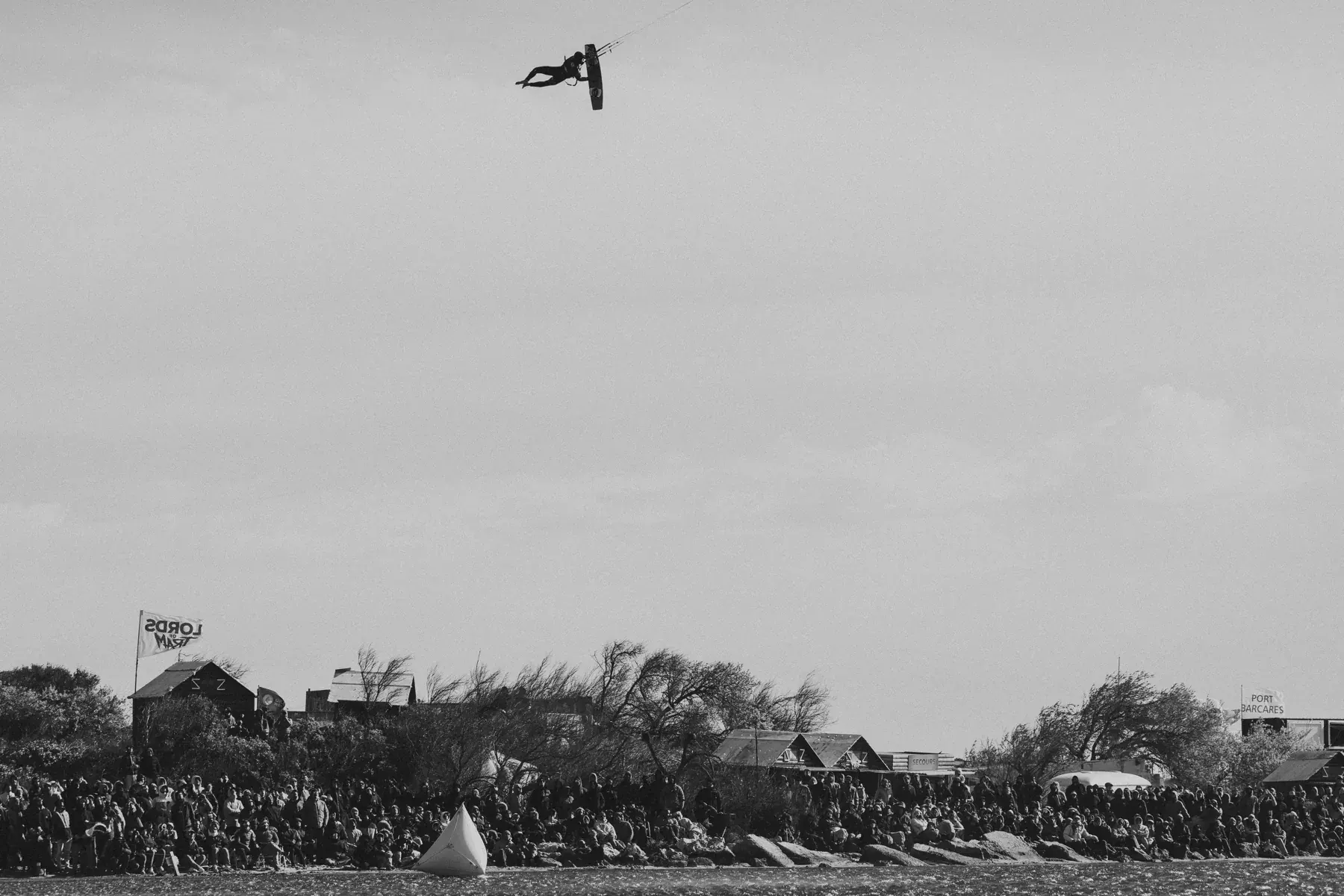 Finn Flügel flying high above the crowd at Lords of Tram